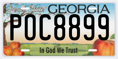GA license plate POC8899