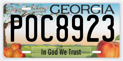 GA license plate POC8923