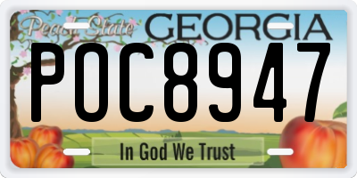 GA license plate POC8947