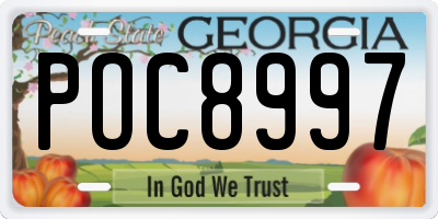 GA license plate POC8997