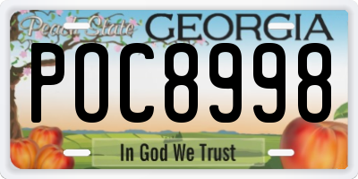GA license plate POC8998