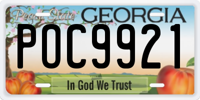 GA license plate POC9921