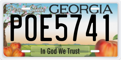 GA license plate POE5741