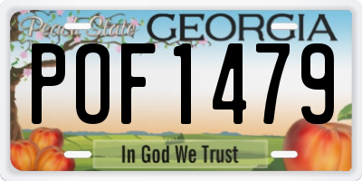 GA license plate POF1479