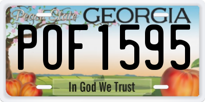 GA license plate POF1595