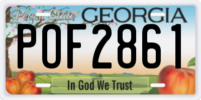 GA license plate POF2861