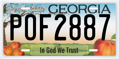 GA license plate POF2887