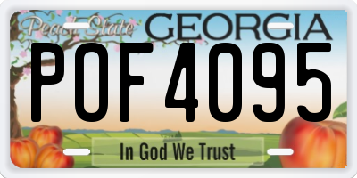 GA license plate POF4095