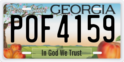 GA license plate POF4159