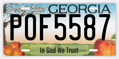 GA license plate POF5587