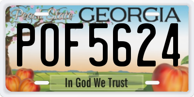 GA license plate POF5624