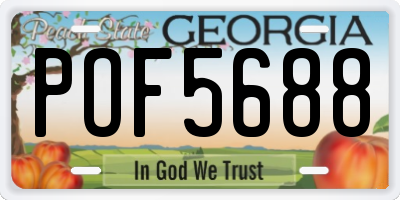 GA license plate POF5688