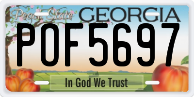 GA license plate POF5697