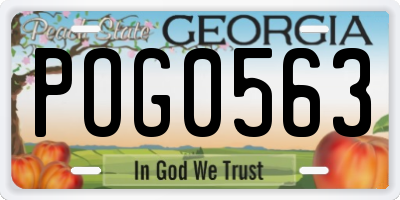 GA license plate POG0563