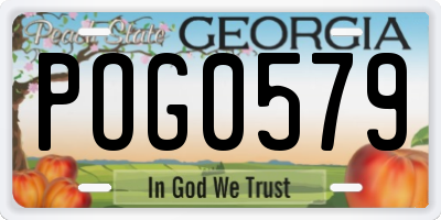 GA license plate POG0579
