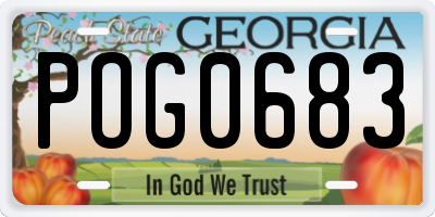 GA license plate POG0683