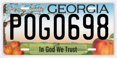 GA license plate POG0698