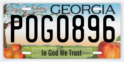GA license plate POG0896
