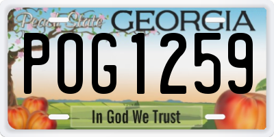 GA license plate POG1259