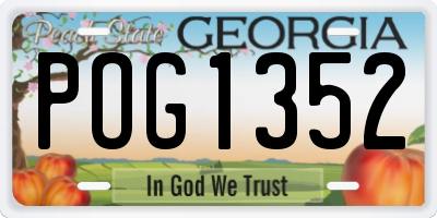GA license plate POG1352