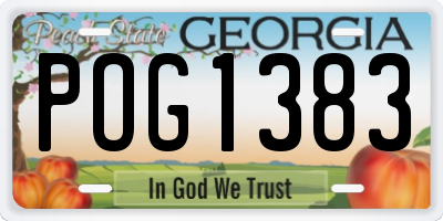 GA license plate POG1383