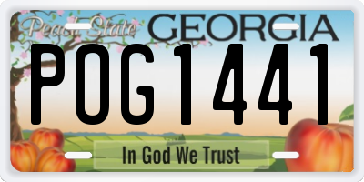 GA license plate POG1441
