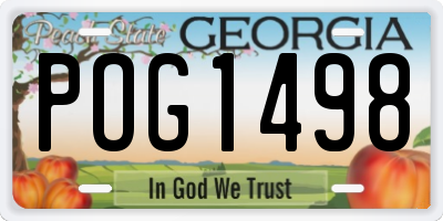 GA license plate POG1498