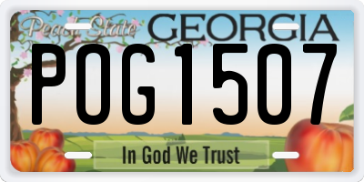 GA license plate POG1507