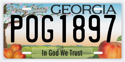 GA license plate POG1897