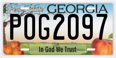GA license plate POG2097