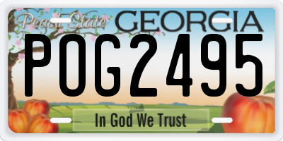 GA license plate POG2495