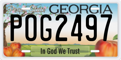 GA license plate POG2497