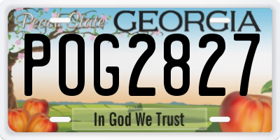 GA license plate POG2827