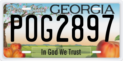 GA license plate POG2897