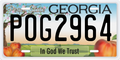 GA license plate POG2964