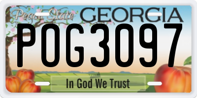 GA license plate POG3097