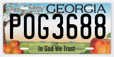 GA license plate POG3688