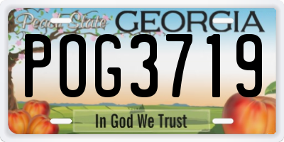 GA license plate POG3719