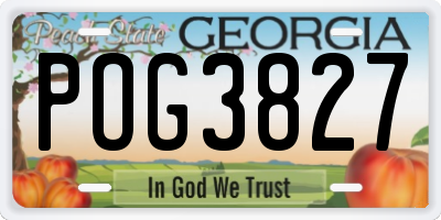 GA license plate POG3827