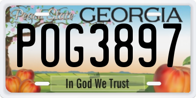GA license plate POG3897