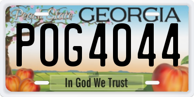 GA license plate POG4044