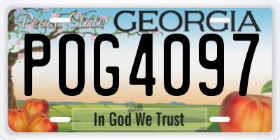 GA license plate POG4097
