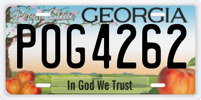 GA license plate POG4262