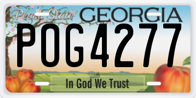 GA license plate POG4277