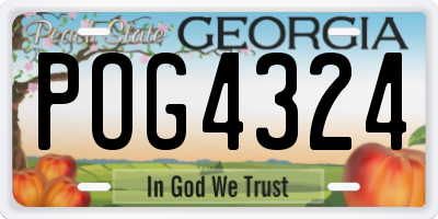 GA license plate POG4324
