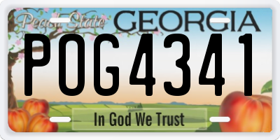 GA license plate POG4341