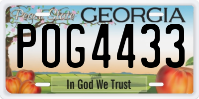 GA license plate POG4433