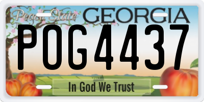 GA license plate POG4437