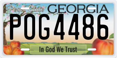 GA license plate POG4486