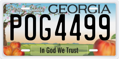 GA license plate POG4499
